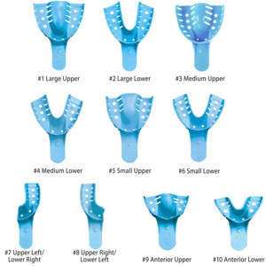 Disposable Impression Trays Blue 12/pk - MARK3