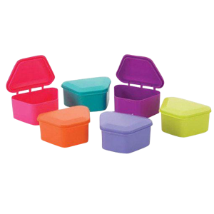 Denture Storage Boxes Assorted Colors 1-3/4" Deep 12/bg. - MARK3®