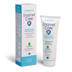 Enamel Care 1.1% Sodium Fluoride Home Care Anti-Cavity Toothpaste RX only 4.3oz. Spearmint CASE of 12 Bottles – MARK3®