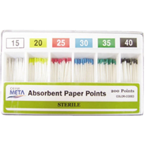 Picture of Absorbent Paper Points #45 200/pk - Meta - Expiration Date 02.2027
